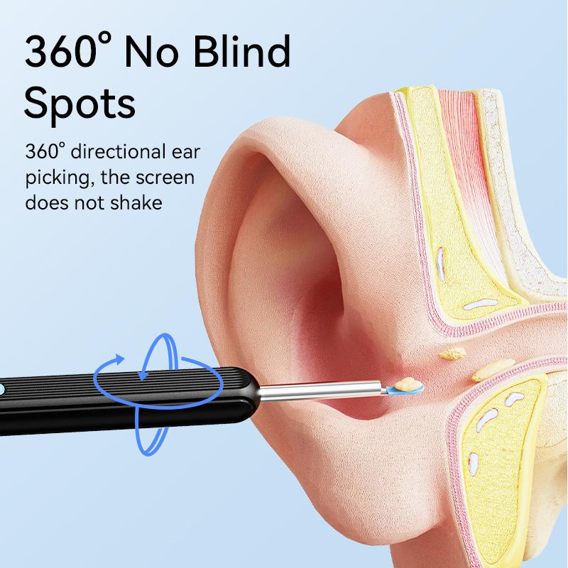 Ear Cleaner High Precision Ear Wax Removal Tool With Camera With LED Light Wireless Cleaner